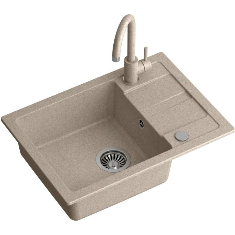 Quadron Sink with mixer tap, GO SMART, TQ6244GSBEZ, sand color.