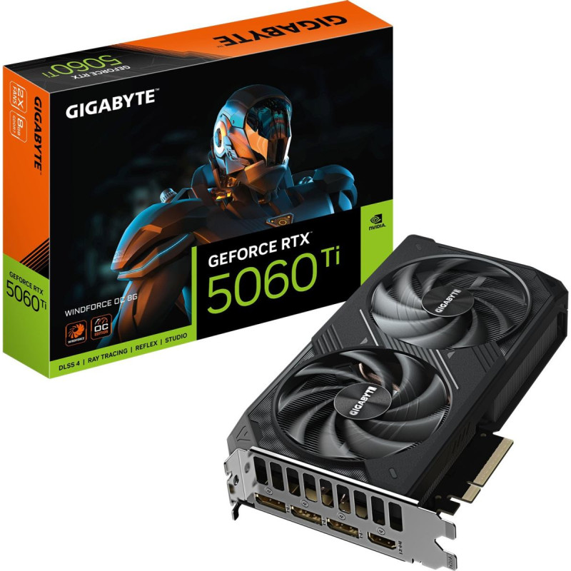 Gigabyte Graphics card GeForce RTX 5060 Ti WINDFORCE OC 8G 128BIT GDDR7 HDMI/3DP