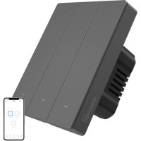 Sonoff Smart WiFi wall switch SONOFF M5-3C-80 (3-channel, for frame, graphite)