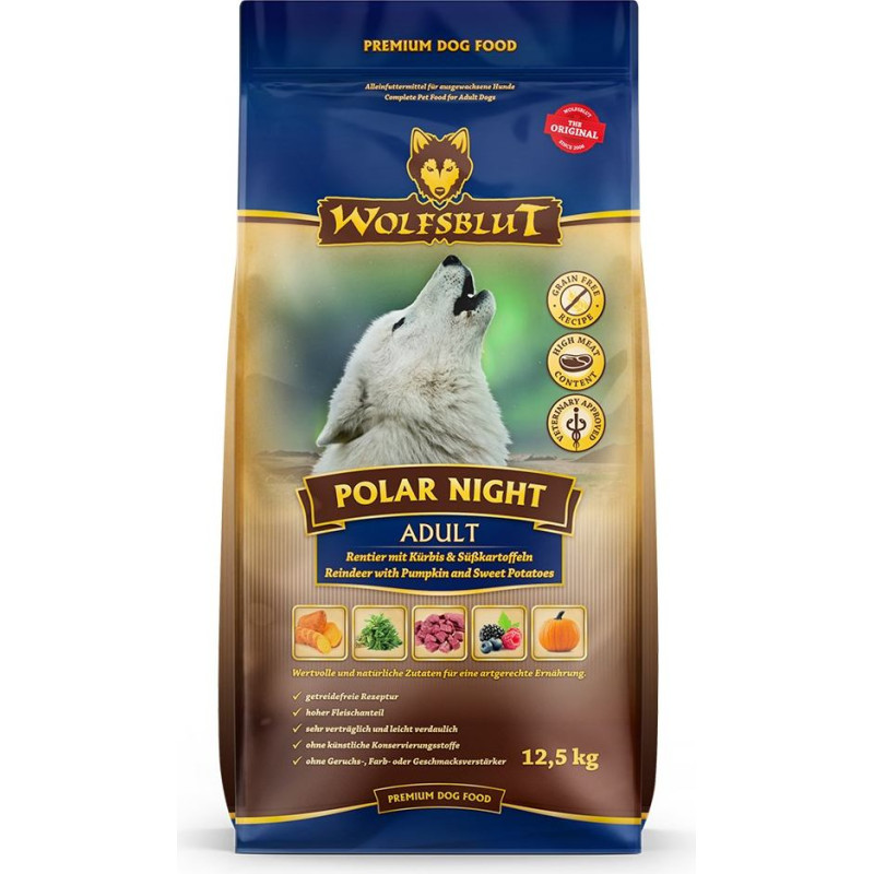 Wolfsblut Polar Night Reindeer with sweet potatoes - dry dog food - 12,5kg