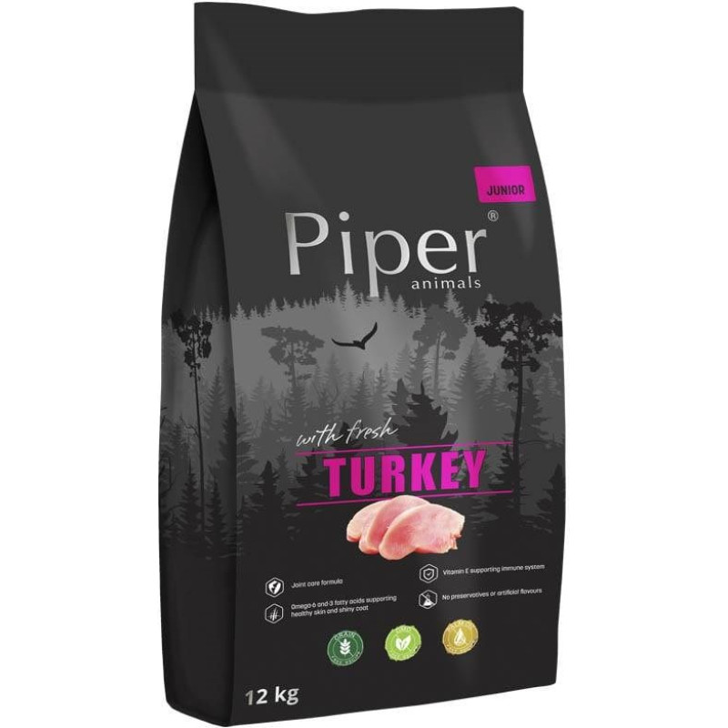 Dolina Noteci Piper Junior with turkey - dry dog food - 12 kg