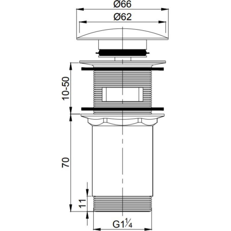 Omnires Automatinis praustuvo dugno vožtuvas Omnires A706BR