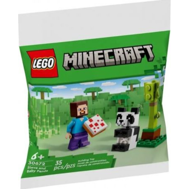 Lego Klocki Minecraft 30672 Steve i mała panda