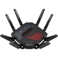 Asus ROG Rapture GT-BE98 bezvadu rūteris 10 Gigabit Ethernet Quad-band (2.4 GHz / 5 GHz-1 / 5 GHz-2 / 6 GHz) Melns