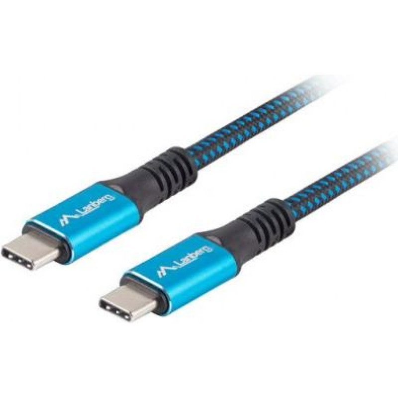 Lanberg Cable USB-C M/M USB4 1.2m 100W 8K 60HZ black-blue