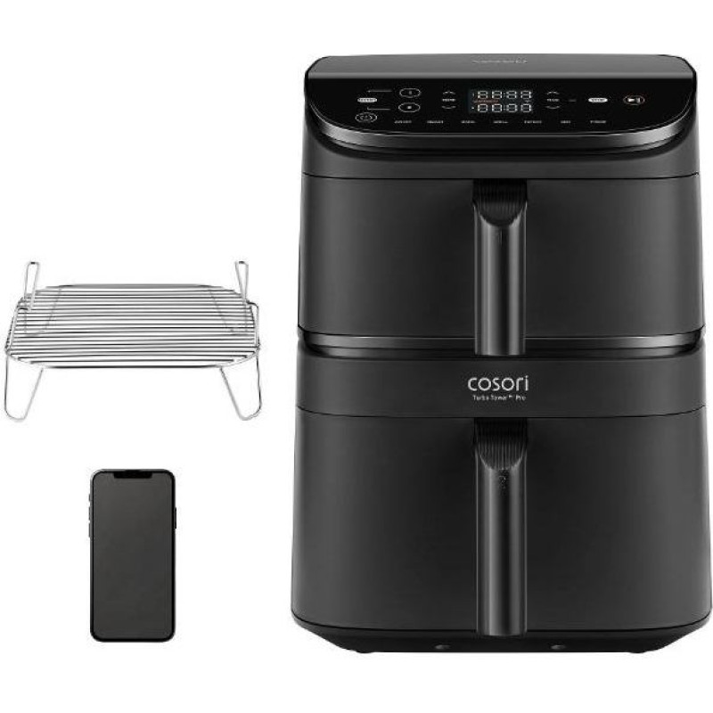 Cosori CAF-DC121-ADER Double 10.8 L Stand-alone Hot air fryer Black
