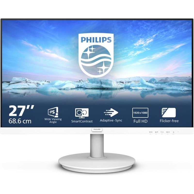 Philips V Line 271V8AW/00 computer monitor 68.6 cm (27") 1920 x 1080 pixels Full HD LCD White