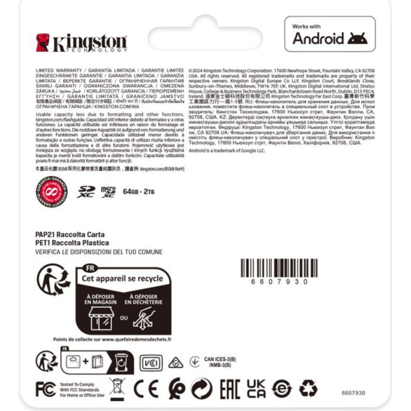 Kingston Technology 512GB SDXC Canvas Select Plus Gen3 150MB/s C10 UHS-I U3 V30