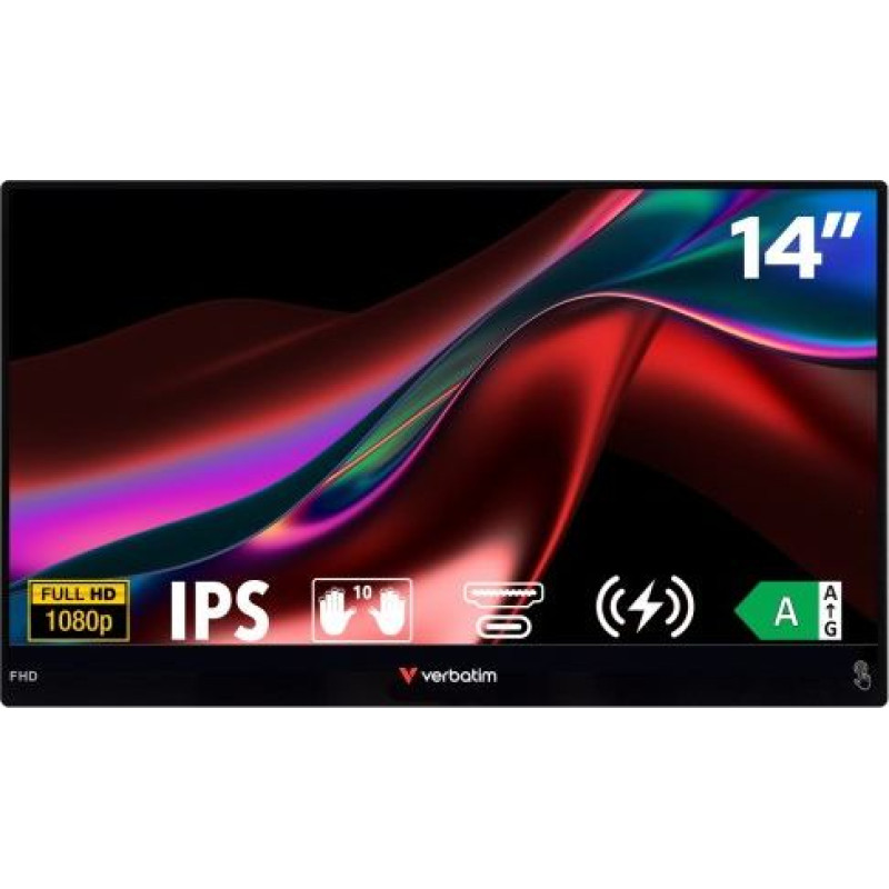 Verbatim Portable Touchscreen Monitor Light Full HD