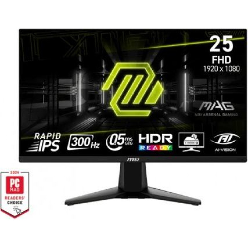 MSI Monitor MAG 255XF24.5 cala/LED/FHD/Flat/300Hz/Black