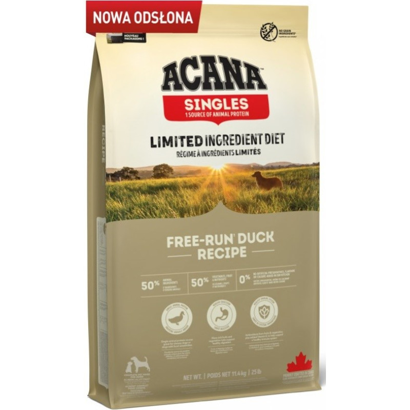 Acana Singles Free-Run Duck - dry dog food - 11,4kg