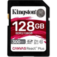 Kingston Memory card SD 128GB Canvas React Plus 300/260 UHS-II U3