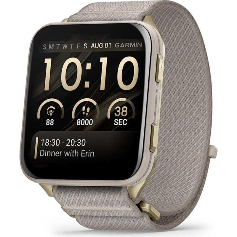 Garmin Venu X1 5.08 cm (2") AMOLED Digital 448 x 486 pixels Touchscreen Gold, Titanium Wi-Fi GPS (satellite)