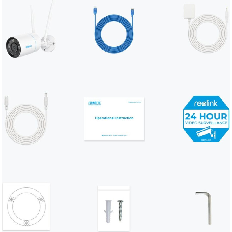 Reolink W330 - 4K Wi-Fi 6 Camera, 2.4/5 GHz Dual-Band Wi-Fi, Color Night Vision, Person/Vehicle/Animal Detection