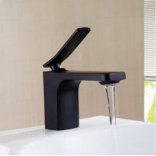 Sapho LATUS II black low-profile bathroom mixer tap
