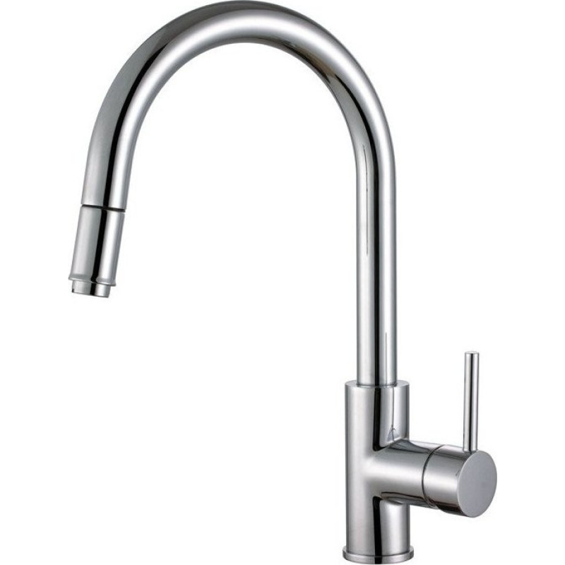Alveus Kitchen mixer with pull-out sprayer, Delos chrome.