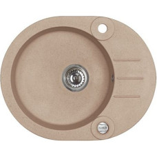 Alveus Granite Sink ROLL40-55 + siphon + drain, sand color.