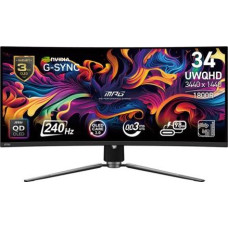 MSI Monitor MPG 341CQPX QD-OLED 34 inches/LED/UWQHD/Curved/240Hz/Black