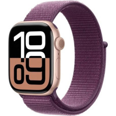 Apple Watch Series 10 GPS 46mm Rose Gold Alu case, Plum Sport Loop MWWV3