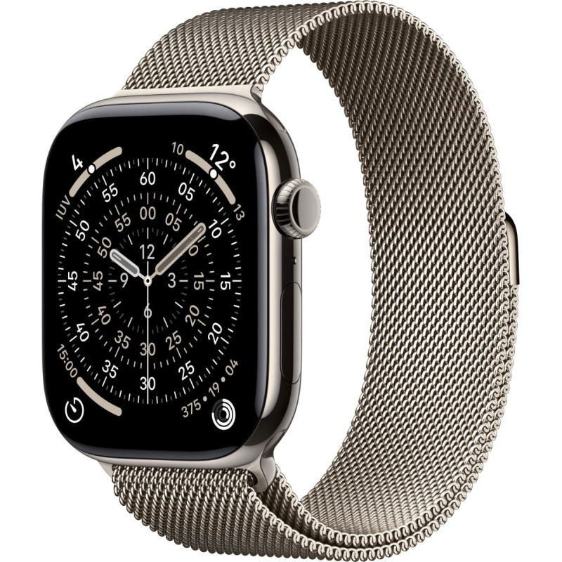Apple Watch Series 11&nbsp;GPS + Cellular 46mm&nbsp;Natural Titanium Case with Natural Milanese Loop