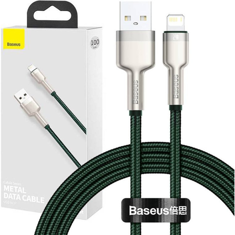 Baseus USB cable for Lightning Baseus Cafule, 2.4A, 1m (green)