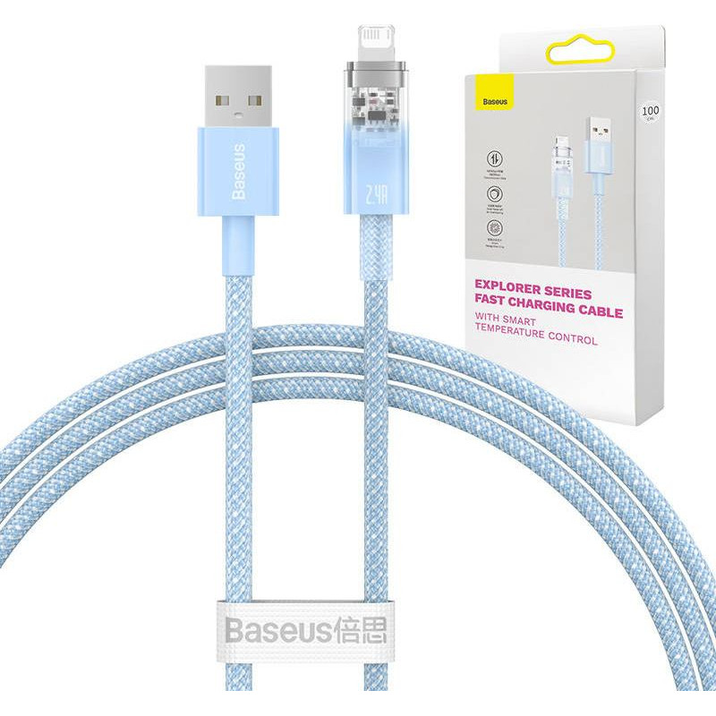 Baseus Fast Charging Cable Baseus Explorer USB to Lightning 2.4A 1M (blue)