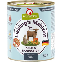 Fox4Pets GRANATAPET Liebling's Mahlzeit Veal and coney - wet dog food - 800g