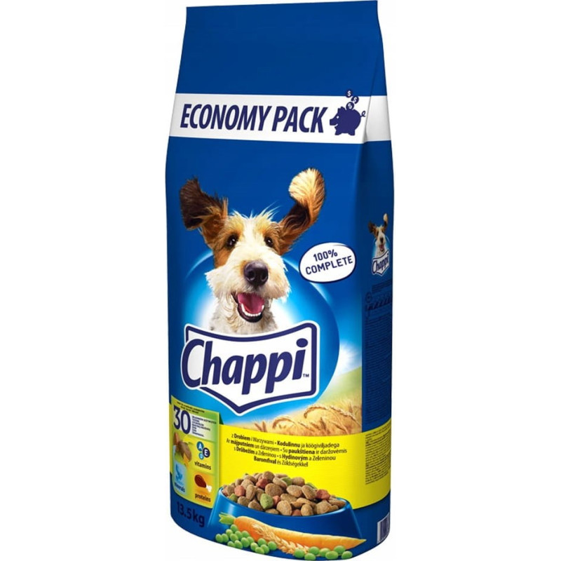 Chappi with poultry and vegetables - dry dog food - 13,5kg