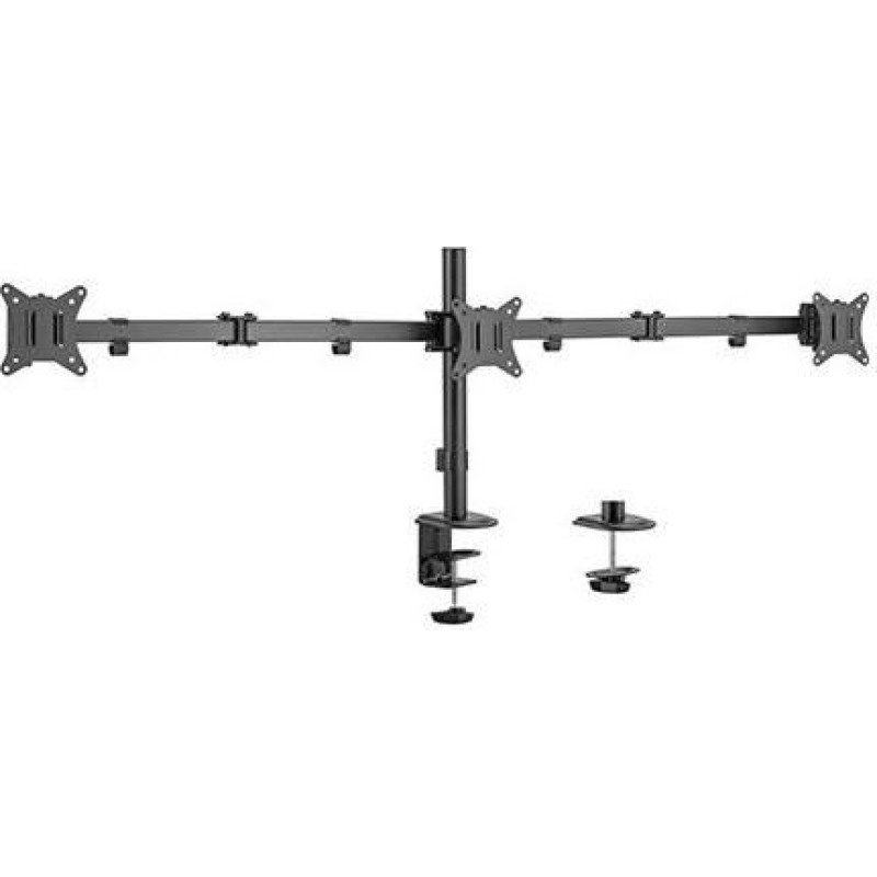 Gembird Adjustable desk 3-display mounting arm (rotate, tilt, swivel), 17 inches - 27 inches, up to 7 kg