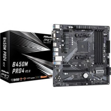 Asrock Motherboard B450M PRO4 R2.0 AM4 4DDR4 HDMI uATX