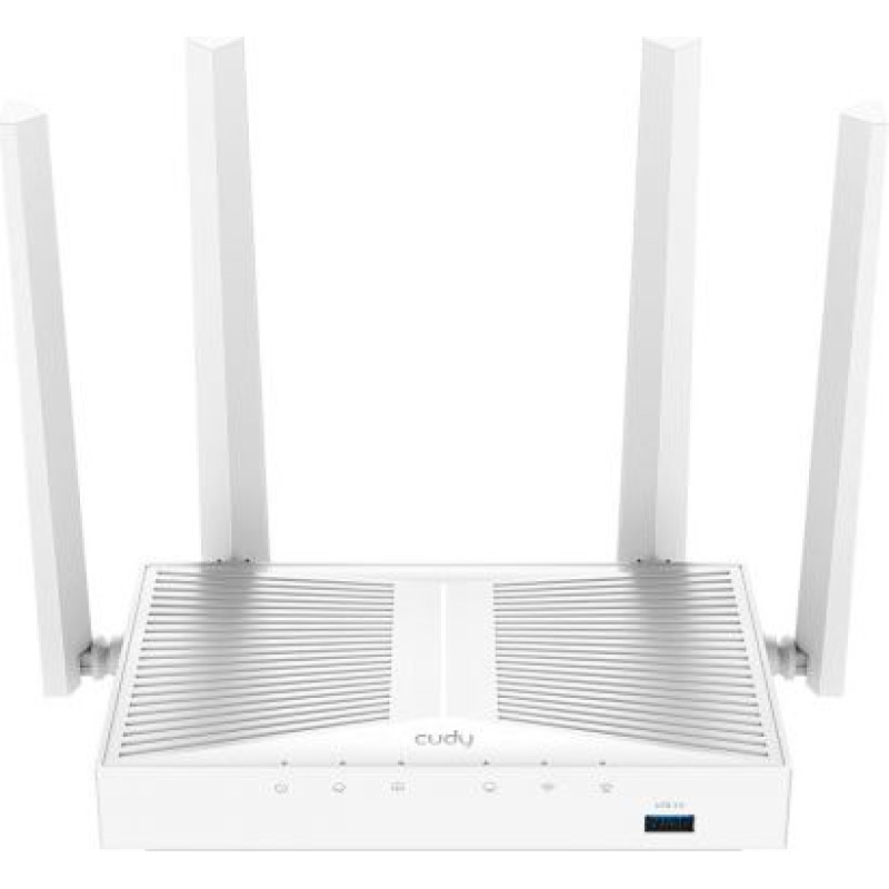 Cudy Router WR1300S Mesh Gigabit WiFi AC1200 with USB, 5 &times; 10/100/1000Mbps RJ45 Ports, 4 x 5dB