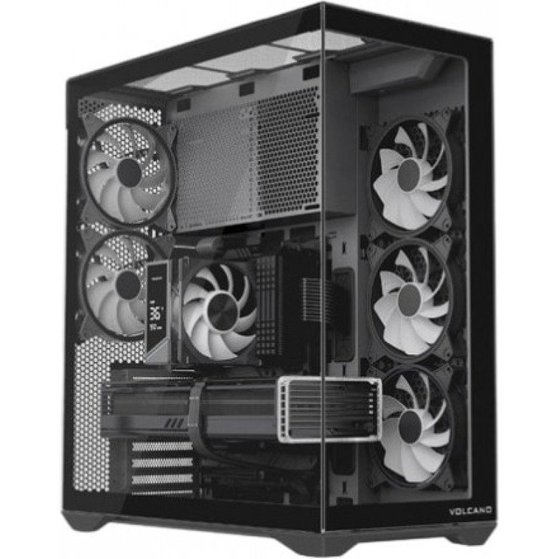 Modecom PC case Volcano Space XL ARGB Full Tower 5 fans, black