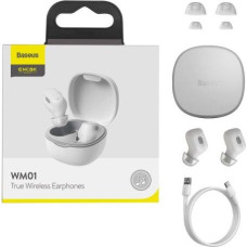 Baseus Earphone Bluetooth Encok WM01 True Wireless BT 5.3 White (NGTW240002)