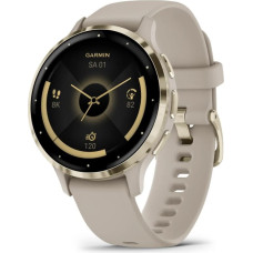 Garmin Venu 3S 3.05 cm (1.2") AMOLED 41 mm Digital 390 x 390 pixels Touchscreen Gold, Grey Wi-Fi GPS (satellite)