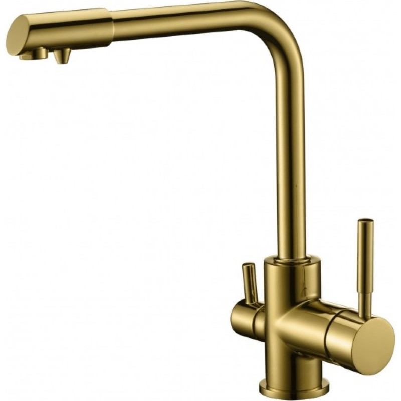 Bluewater Blue Water AMANDA mixer with connection for filtered water, gold finish.