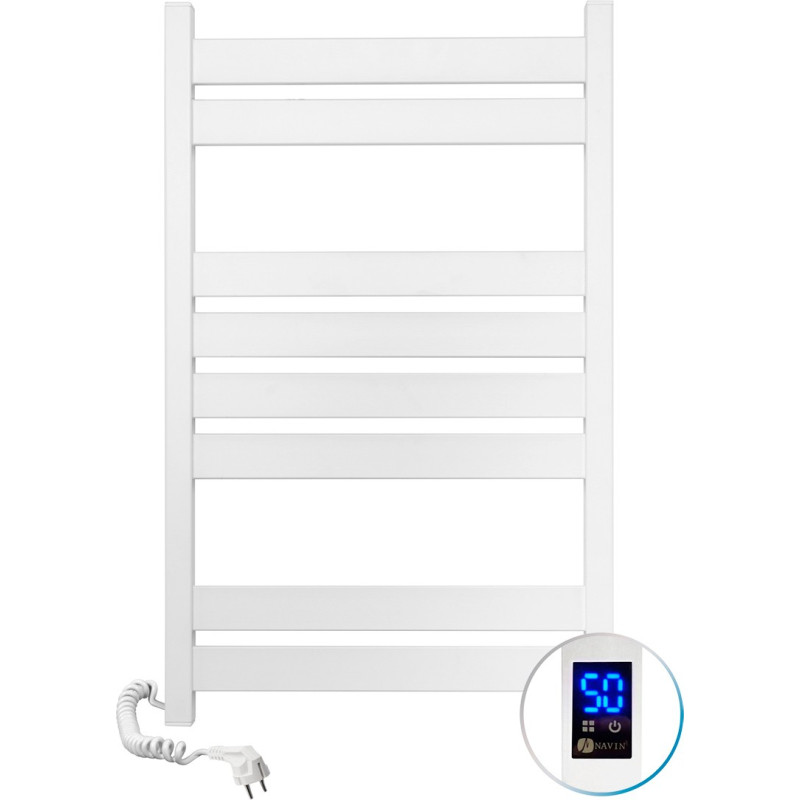 Navin Electric towel warmer Largo 500*800 Sensor, left-hand version, white, 12-844153-5080.