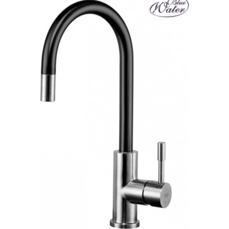 Bluewater Faucet, Lima-inox/black, with pull-out shower head.