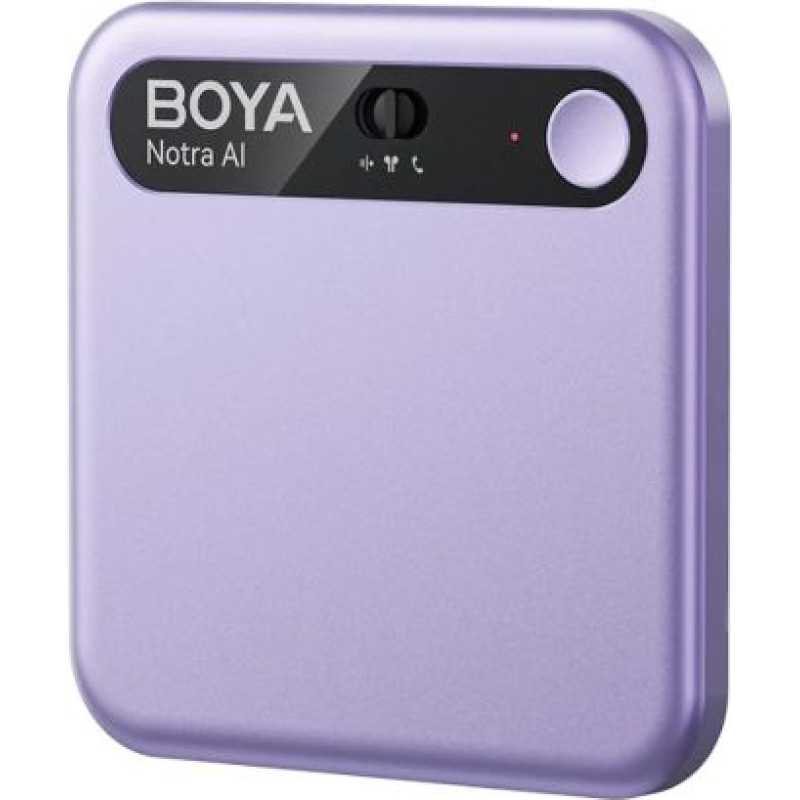 Boya Notra AI powered audio transcripter, summanizer and wireless note recorder, 64GB, purple EU