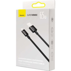 Baseus Type-C Superior Series SUPERVOOC 65W, 1m Black (CAYS000901)