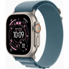 Apple Smartwatch Apple Watch Ultra 3 GPS + Cellular 49mm Natural Titanium / Alpine Loop M Niebieski (MEWM4QR/A)