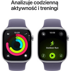 Apple Smartwatch Apple Watch 11 GPS + Cellular 46mm Silver Alu Sport Band S/M Fioletowy  (MFCP4WF/A)