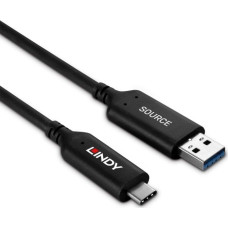 Lindy Kabel USB Lindy USB-A - USB-C 10 m Czarny (43395)