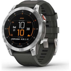 Garmin epix 3.3 cm (1.3") AMOLED 47 mm Digital 416 x 416 pixels Touchscreen Silver Wi-Fi GPS (satellite)