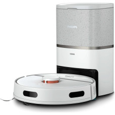 Philips Robot sprzątający Philips 3000 series HomeRun Aqua XU3110/02 Vacuum and Mop Robot, Combi, Metallic, Round, Light/Beluga Metallic, Acrylonitrile butadiene styrene (ABS), 0.35 L