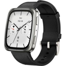 Amazfit Active 2 (Square) NFC, 44mm with Premium Leather Strap, Black EU W2434GL2N