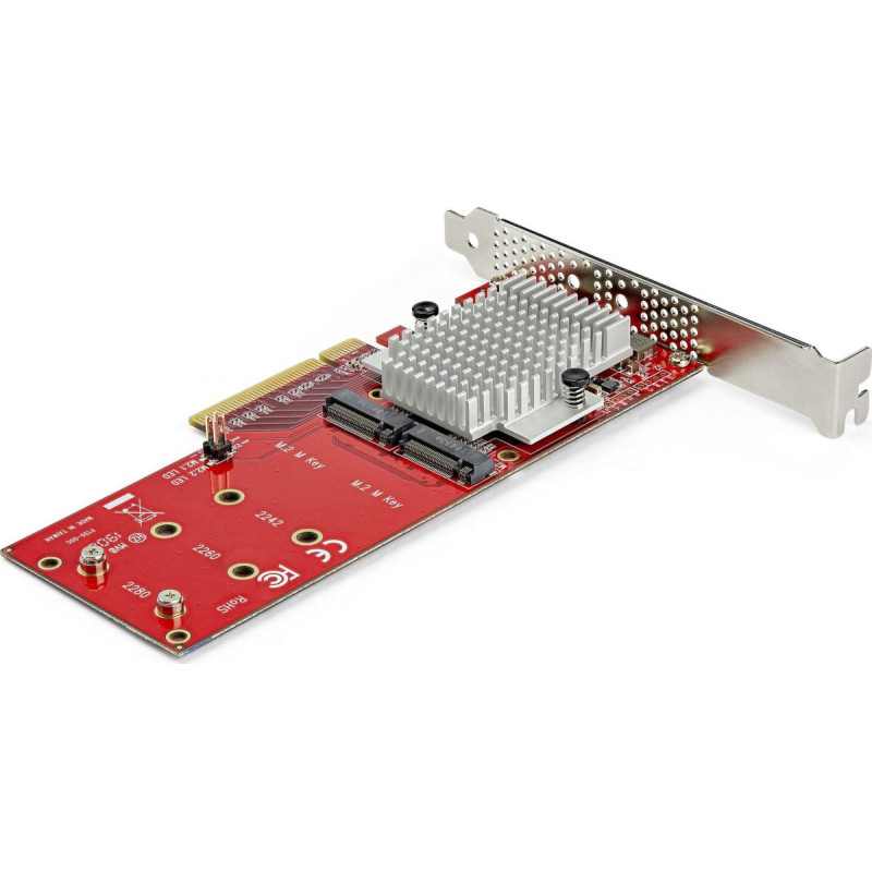 Startech Kontroler StarTech PCIe 3.0 x8 - 2x M.2 M-key (PEX8M2E2)