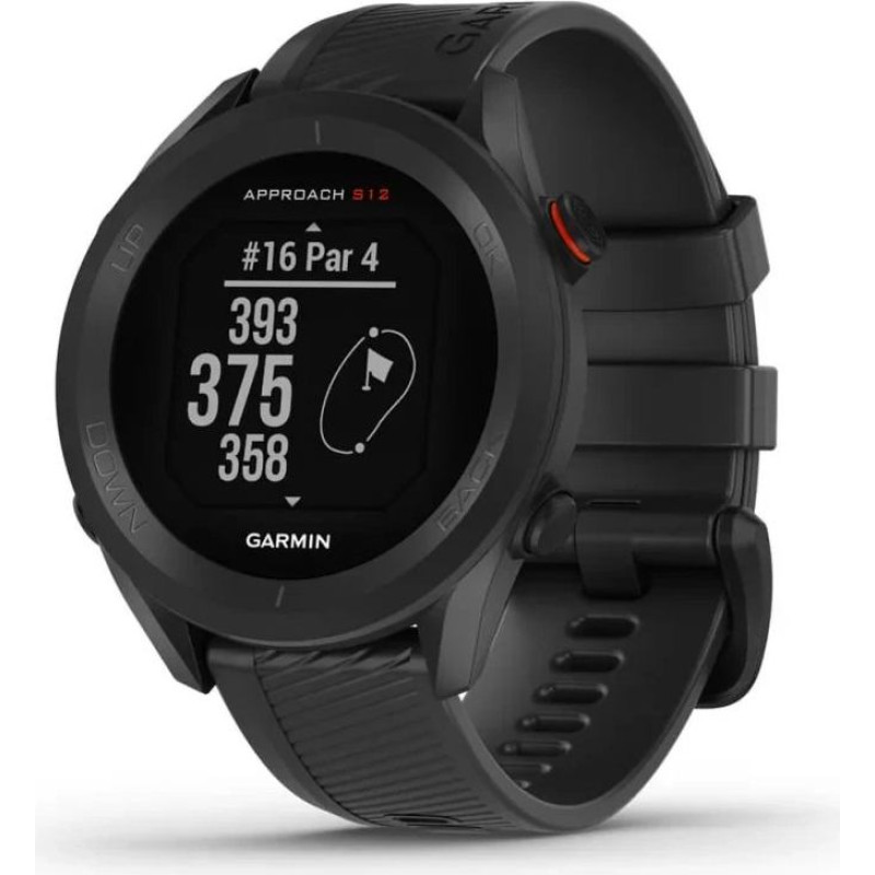 Garmin Approach S12 MIP 43 mm Digital 175 x 175 pixels Touchscreen Black GPS (satellite)