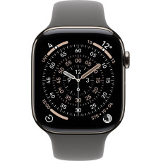 Apple Smartwatch Apple Watch 11 GPS + Cellular 46mm Natural Titanium Sport Band S/M Grafitowy  (MFCW4ZR/A)