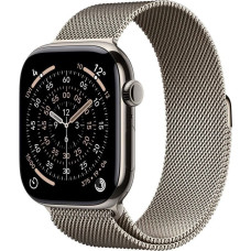 Apple Smartwatch Apple Watch 11 GPS + Cellular 46mm Natural Titanium Milanese Loop S/M Szary  (MFCY4ZR/A)