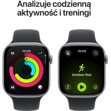 Apple Smartwatch Apple Watch 11 GPS 42mm Space Grey Alu Sport Band S/M Czarny  (MEQW4WF/A)